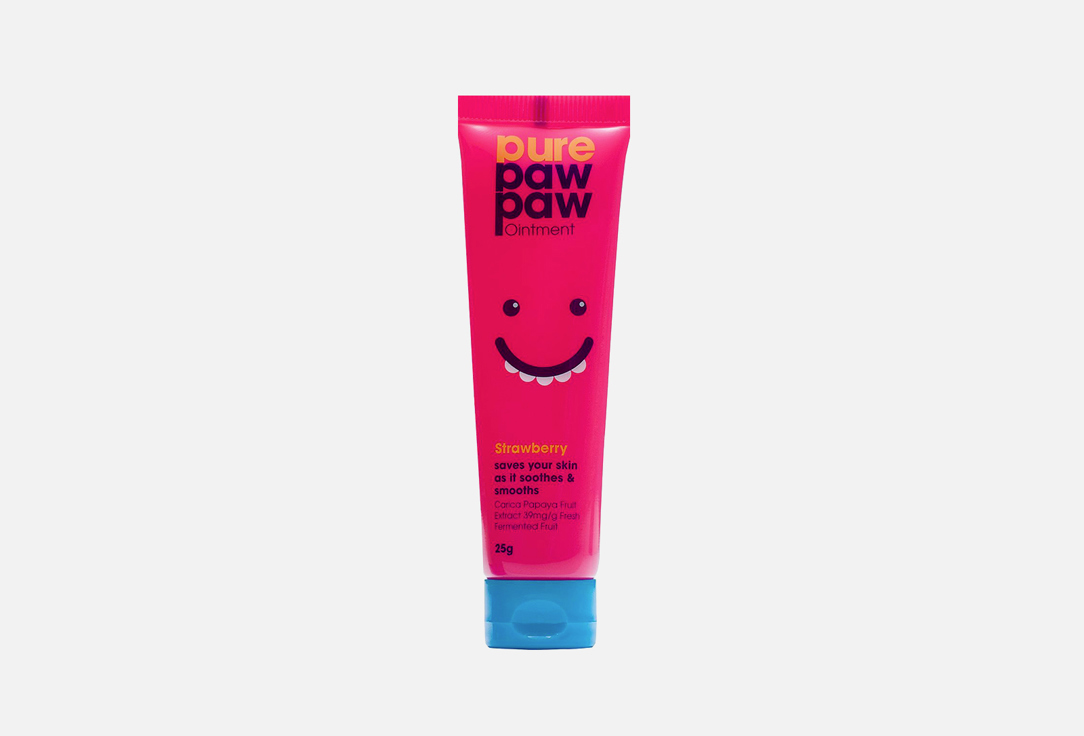 Восстанавливающий бальзам PURE PAW PAW Ointment strawberry 25 г бальзам для губ pure paw paw бальзам для губ восстанавливающий с ароматом клубничный смузи