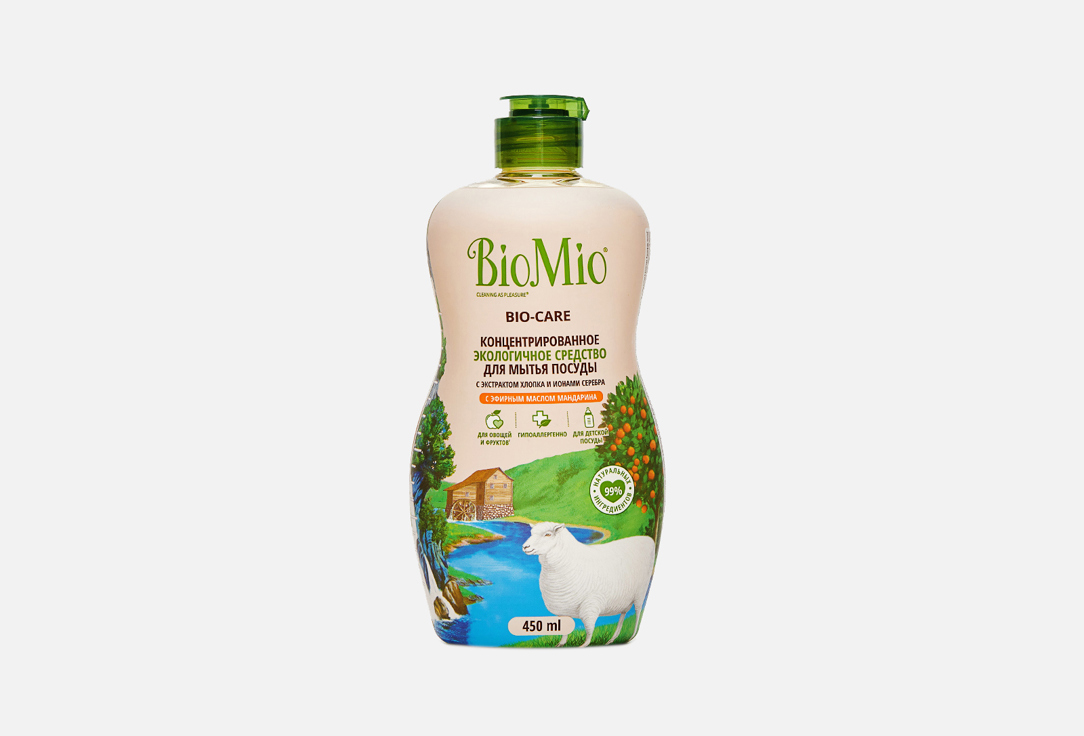 средство для мытья посуды biomio bio care овощ фрук мандарин конц концентрат для мытья посуды BIOMIO Bio-Care, Мандарин 450 мл