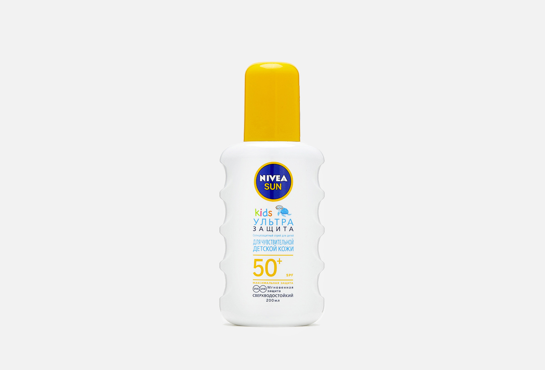 Детский солнцезащитный спрей для чувствительной кожи SPF 50+ NIVEA Ультра защита 