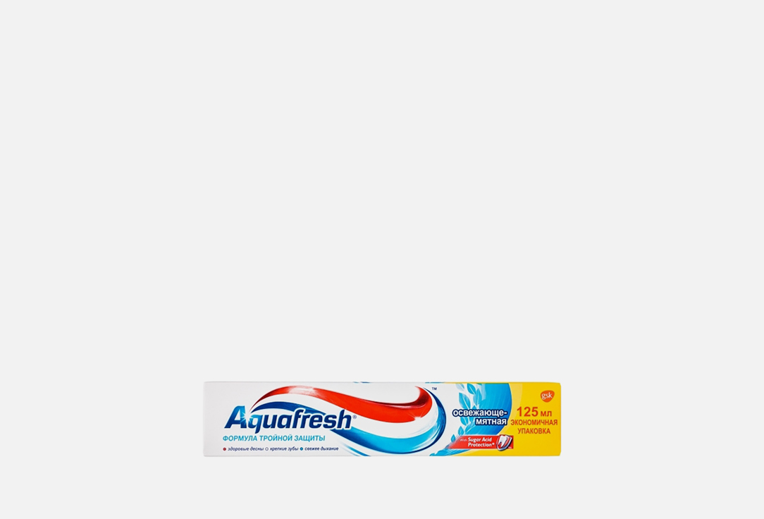 Зубная паста AQUAFRESH Освежающе-мятная 125 мл зубная паста освежающая 100 мл