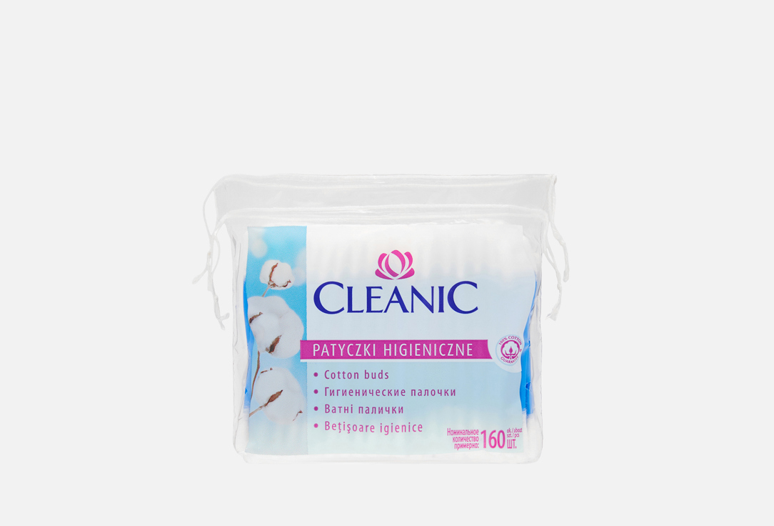 

Ватные палочки CLEANIC, Patyczki higieniczne 160 шт