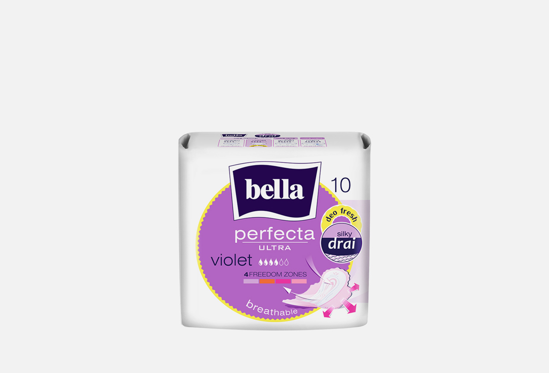 Ультратонкие прокладки BELLA Ultra Violet 10 шт bella прокладки супертонкие bella perfecta ultra green 10шт уп 2уп