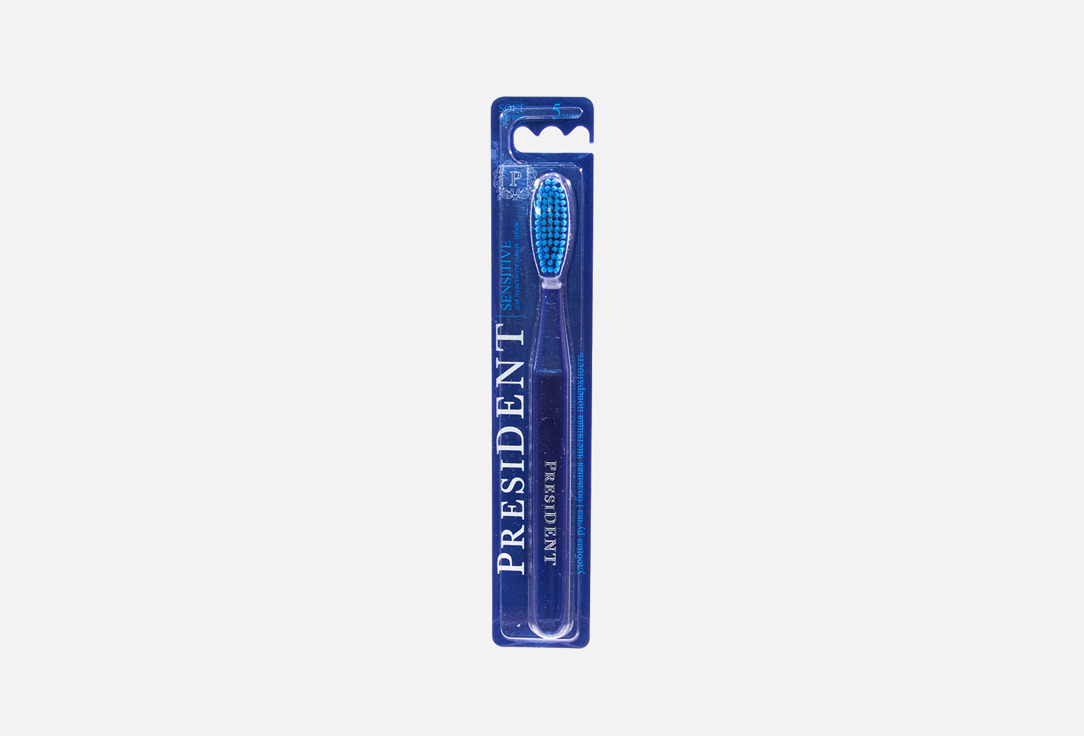 Зубная щетка в ассортименте PRESIDENT Sensitivе Синяя 1 шт цена и фото