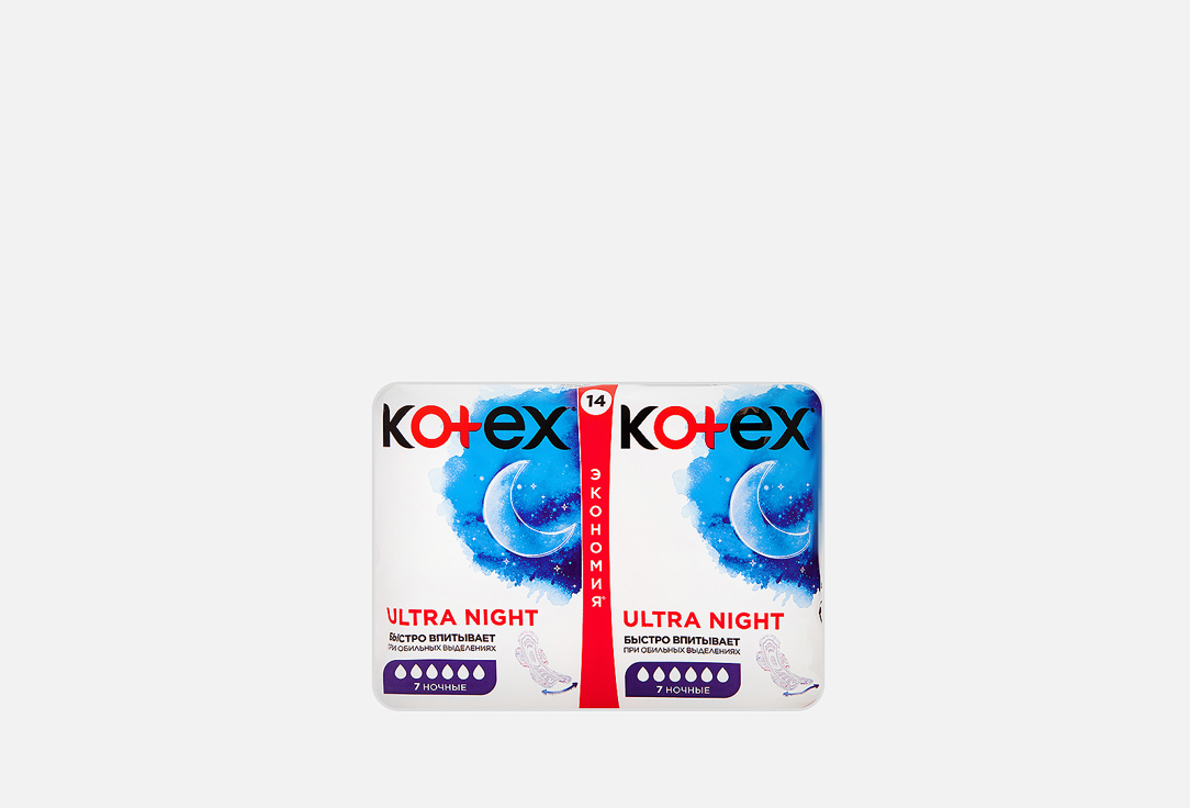 

Прокладки KOTEX, Ultra Dry Night Duo 14 шт