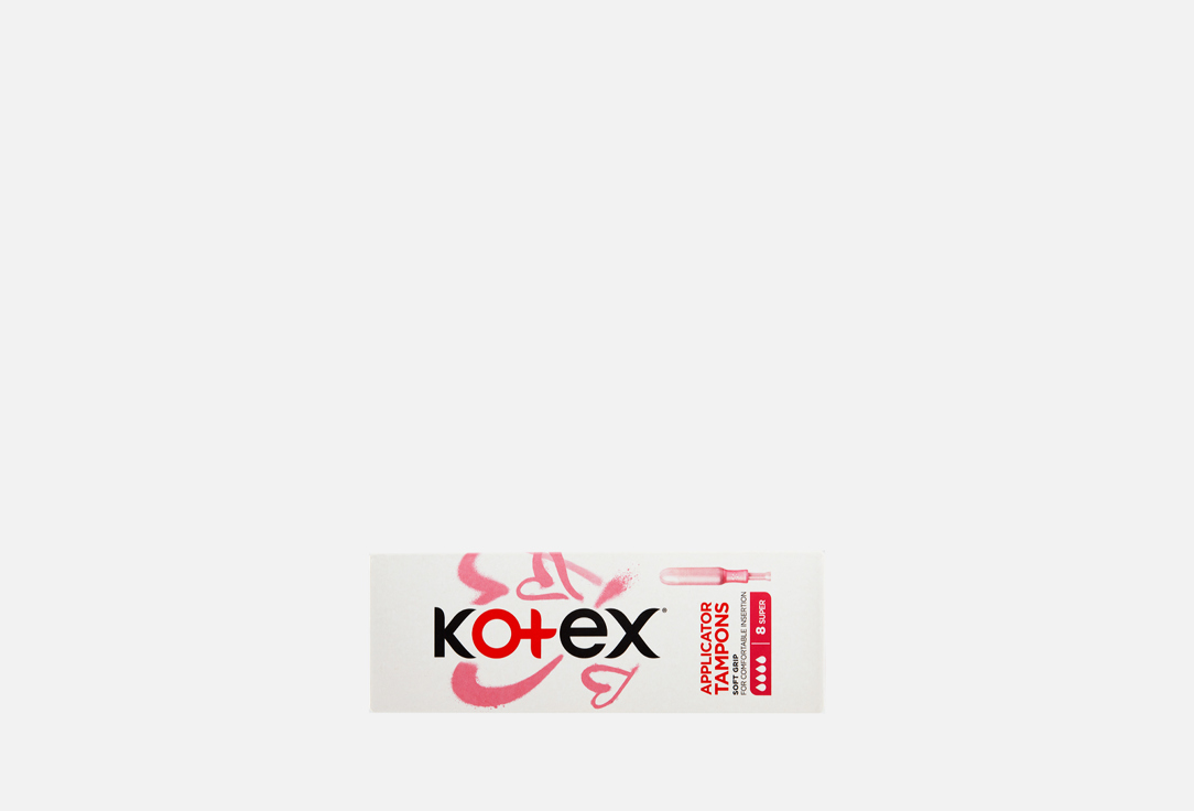Тампоны с аппликатором KOTEX Ultrasorb Super 8 шт тампоны с аппликатором компак супер плюс 16 шт