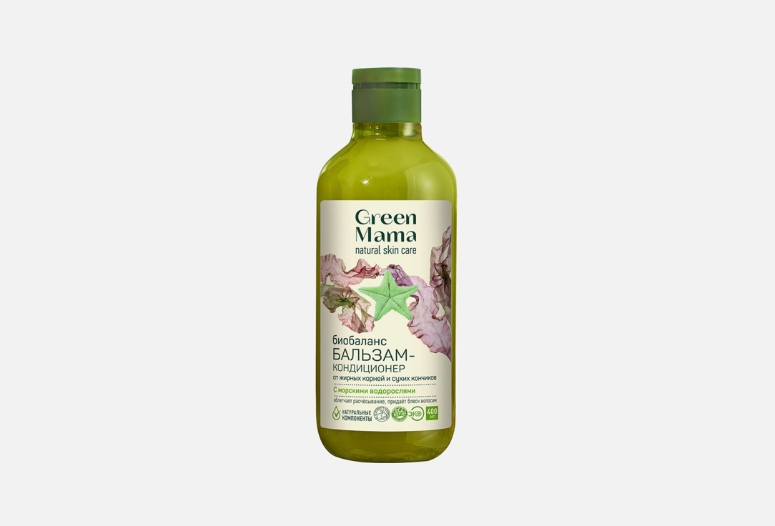 Изображение товара Бальзам-кондиционер от жирных корней и сухих кончиков GREEN MAMA С морскими водорослями