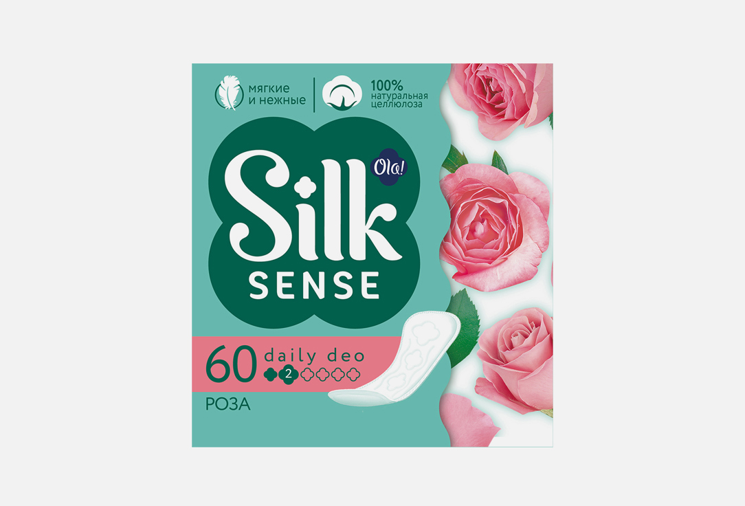 Прокладки ежедневные, Бархатная роза OLA Silk Sense DAILY DEO 60 шт бархатная роза 37 предметов