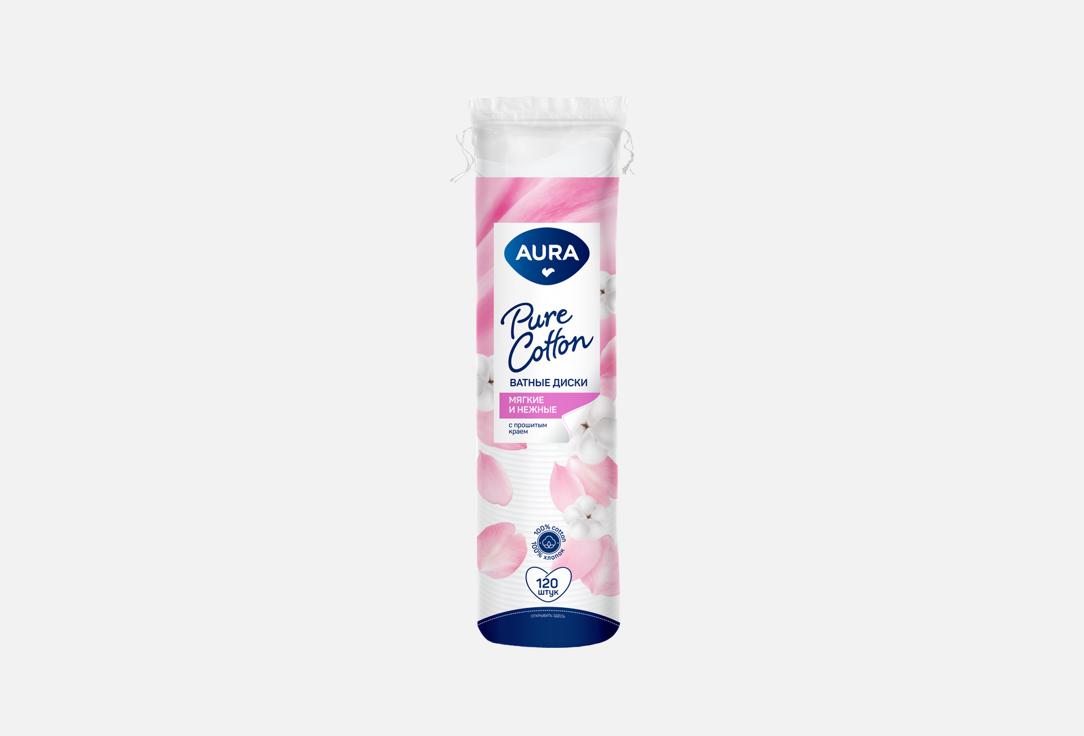 Изображение товара Ватные диски Aura Beauty Cotton Pads из натурального хлопка 100% для лица