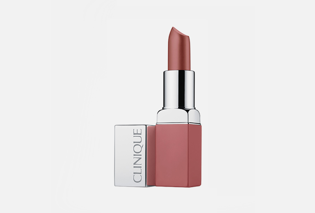 Матовая помада для губ: интенсивный цвет и уход Clinique Pop Matte Colour + Primer 01 blushing pop