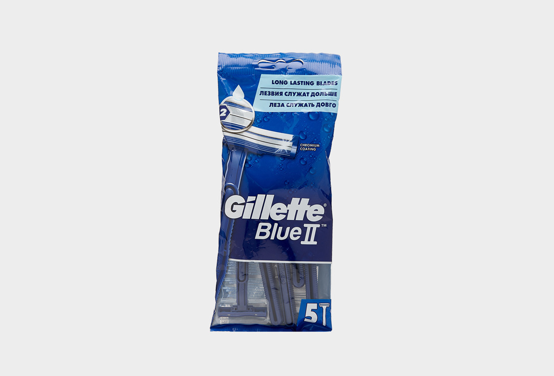 бритва одноразовая gillette blue ii 5 шт одноразовая Станок для бритья, одноразовый 5 шт GILLETTE Blue 2 5 шт