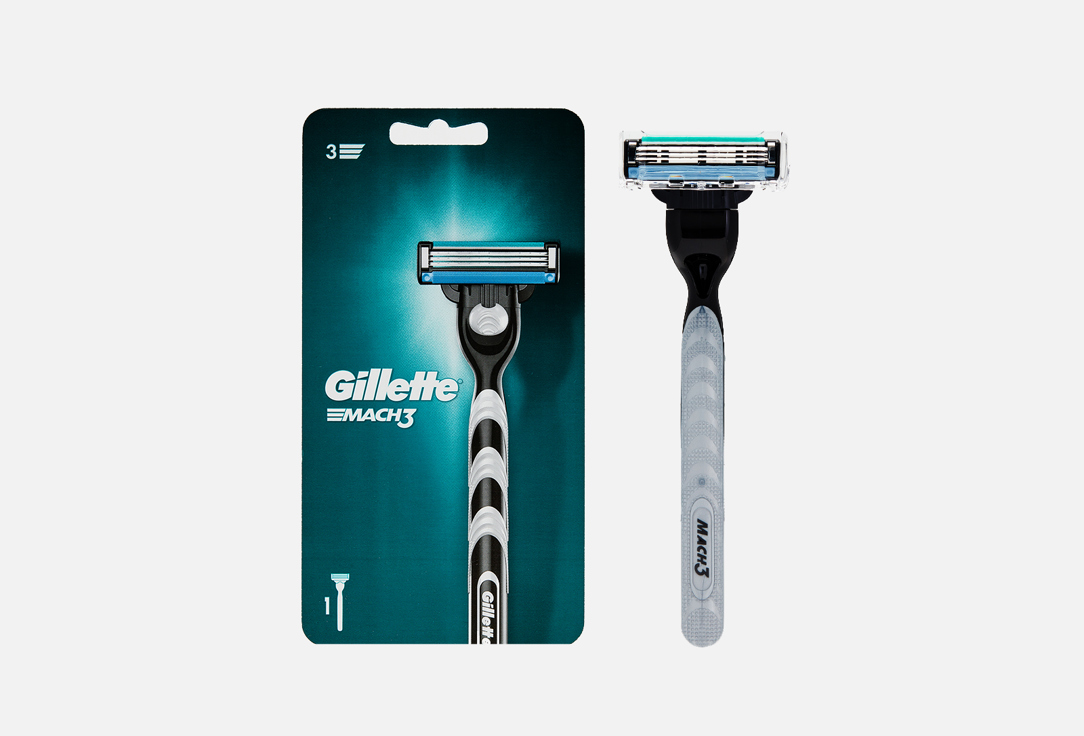 Станок для бритья с 1 сменной кассетой GILLETTE Mach3 1 шт