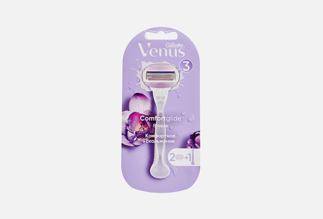Изображение товара Станок для бритья с 2 сменными кассетами Gillette VENUS Breeze Razor 2 up