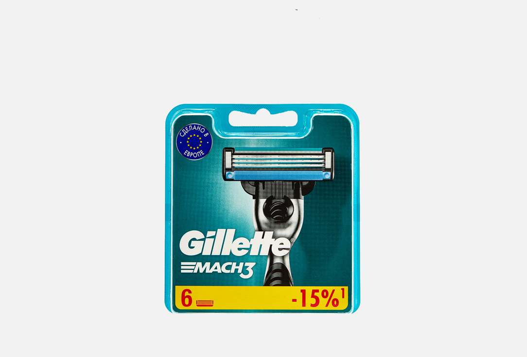 Сменные кассеты для бритья 6 шт Gillette Mach3 