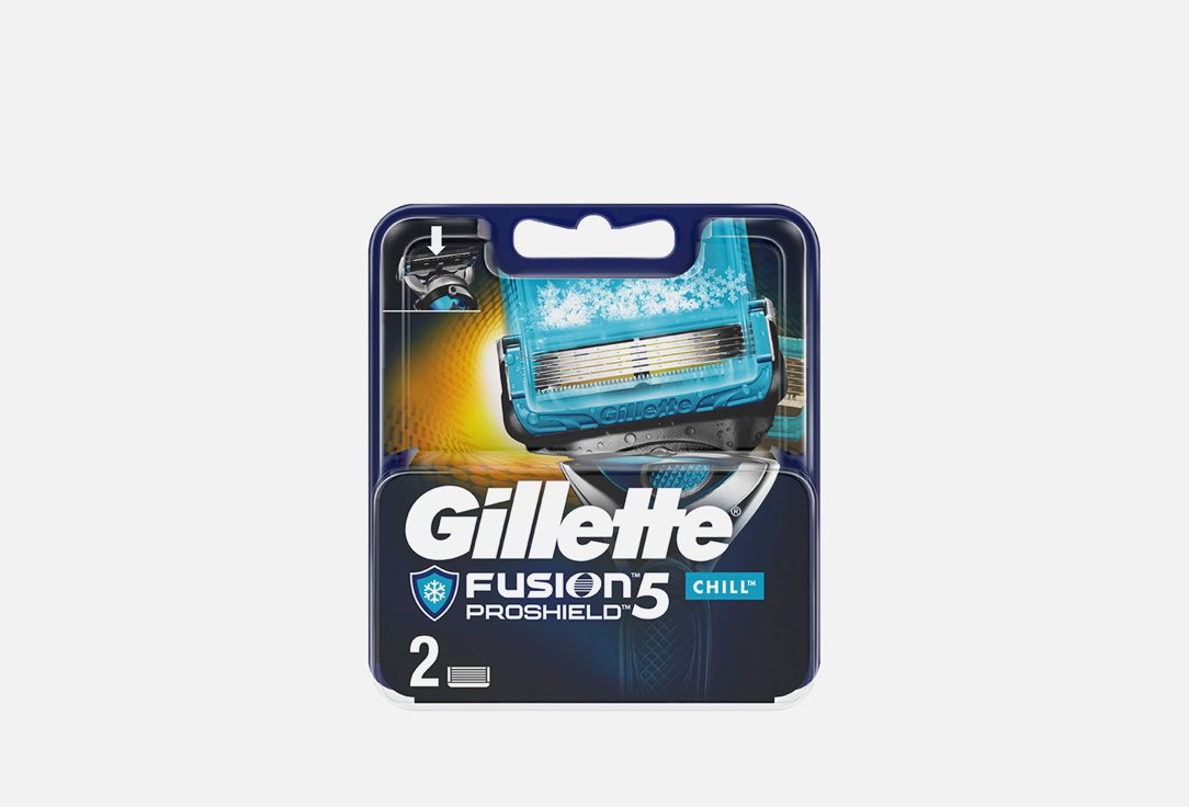 Сменные Кассеты для бритья 2 Шт. Gillette Fusion5 ProShield Chill  