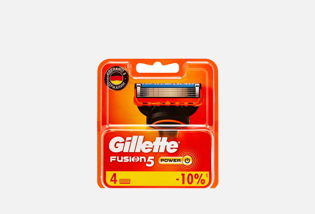 Сменные кассеты 4шт. GILLETTE Fusion Power 4 шт сменные кассеты для станка gillette fusion 4шт