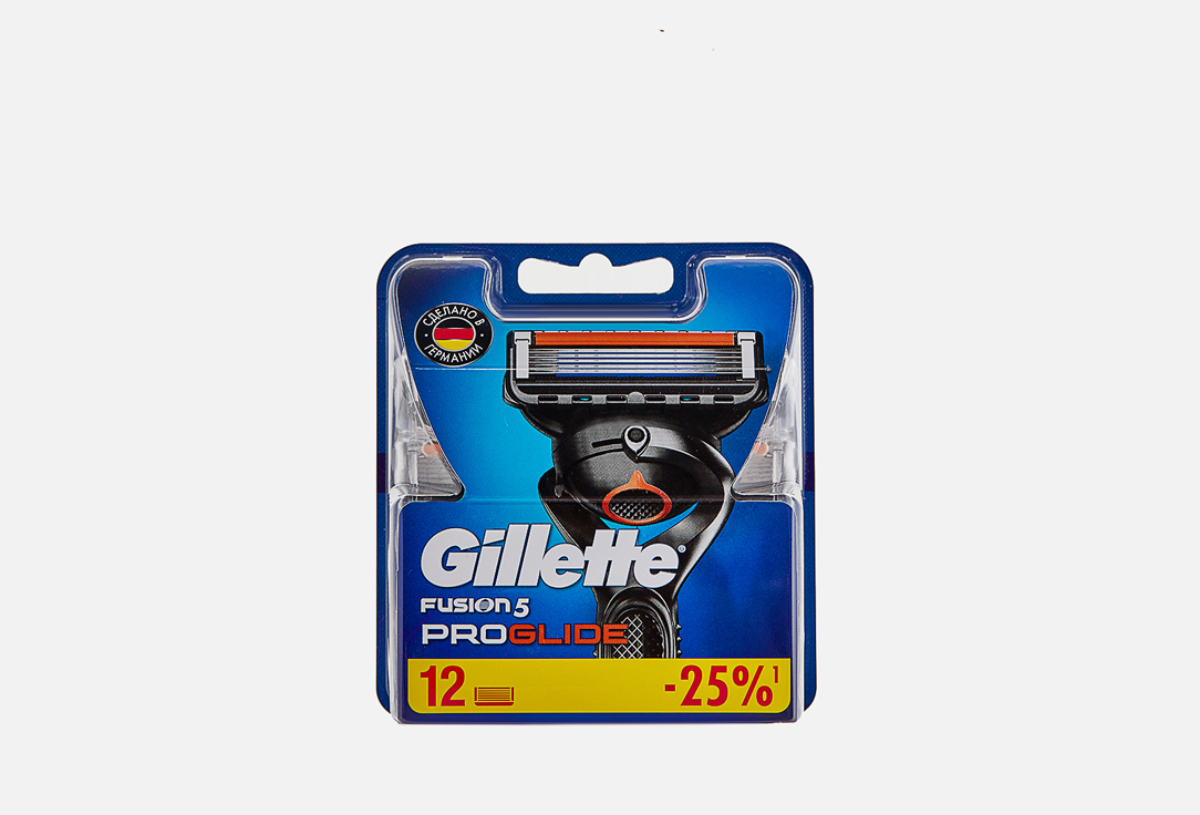 Сменные кассеты для бритья GILLETTE FUSION PROGLIDE 12 шт braun mgk 5280 rechargeable grooming kit 9in1 wireless styler gillette fusion proglide