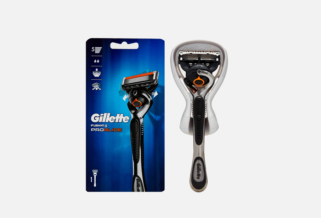 Станок для бритья с 1 сменной кассетой GILLETTE Fusion5 ProGlide 1 шт braun mgk 5280 rechargeable grooming kit 9in1 wireless styler gillette fusion proglide