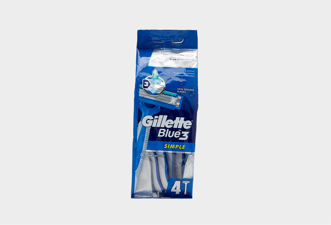 Бритвы одноразовые 4шт Gillette Blue Simple3 