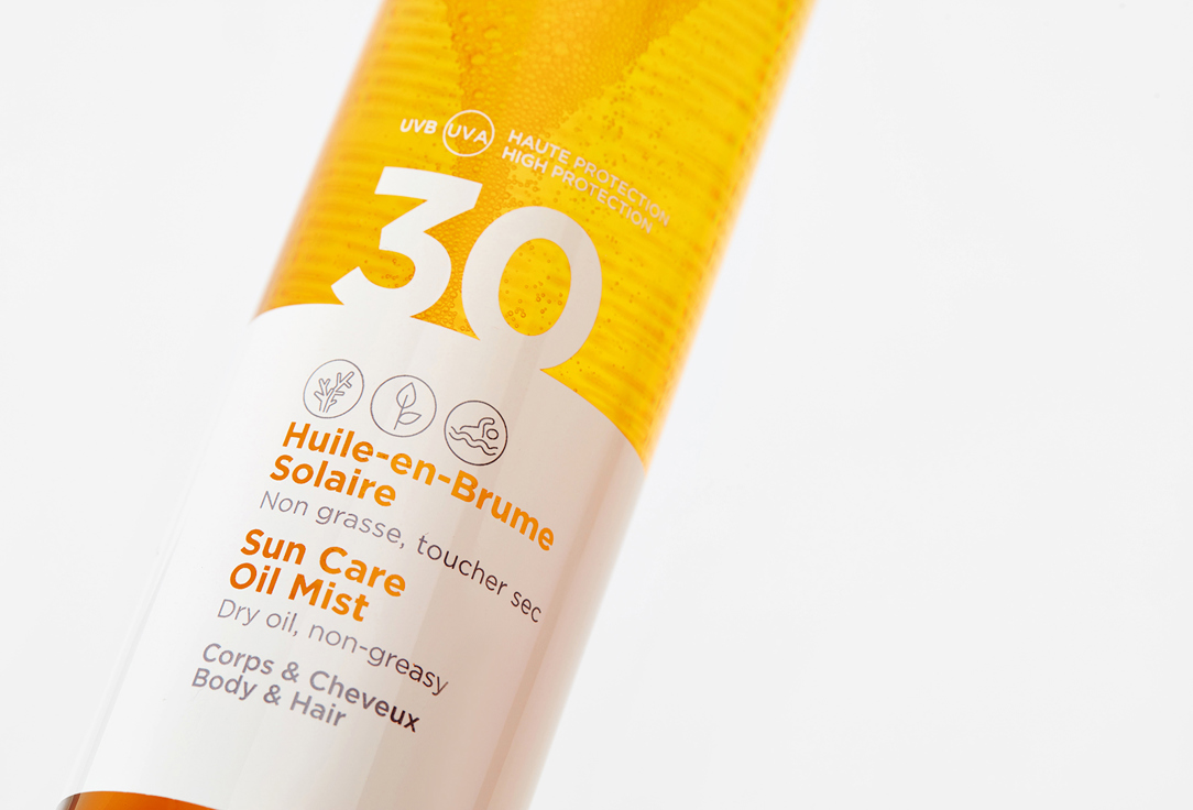 Солнцезащитное масло-спрей для тела и волос SPF 30  Clarins Huile-en-Brume Solaire 