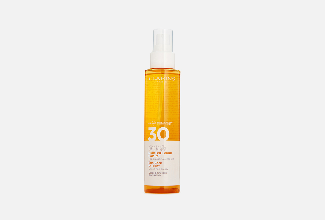 Солнцезащитное масло-спрей для тела и волос SPF 30 CLARINS Huile-en-Brume Solaire 150 мл