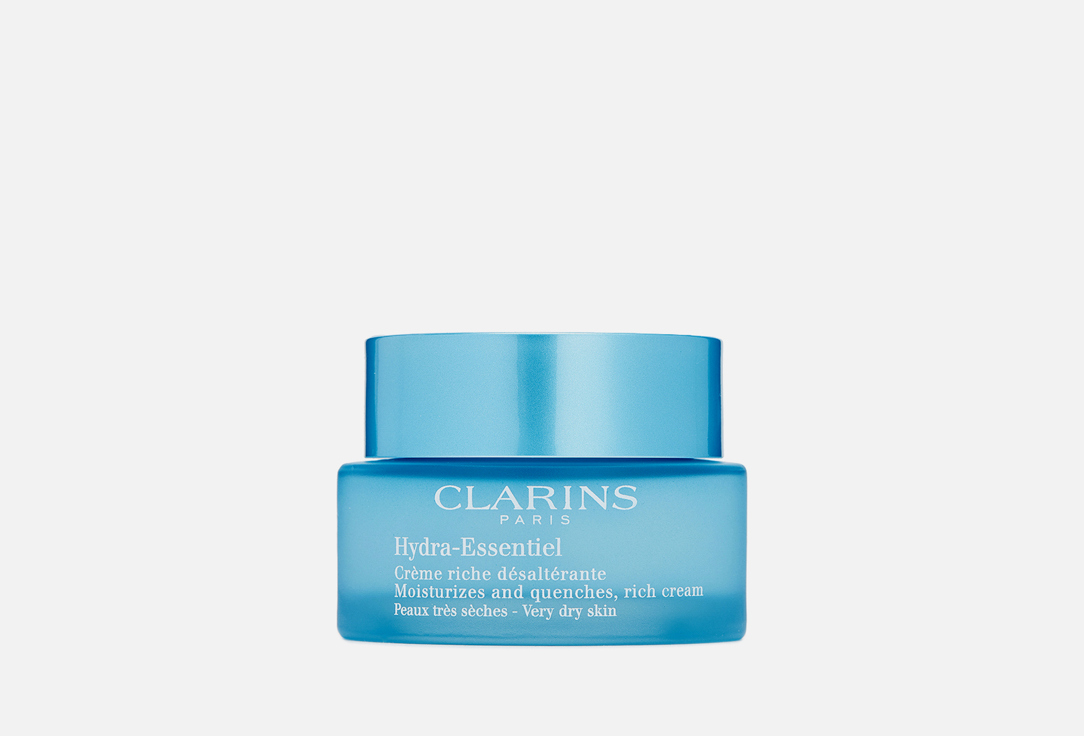 clarins hydra essentiel moisturizes and quenches rich cream Увлажняющий крем для сухой кожи CLARINS Hydra-Essentiel 50 мл