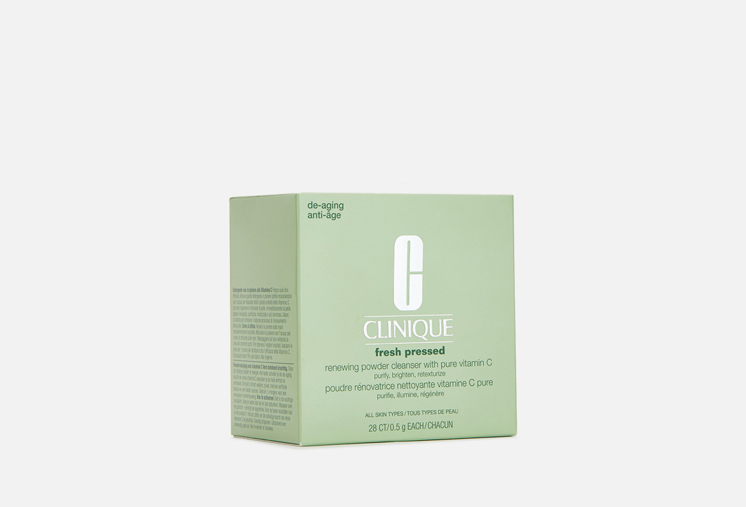Очищающее средство CLINIQUE Fresh Pressed Renewing Powder Cleanser with Pure Vitamin C 14 г подарки для неё clinique набор fresh powered