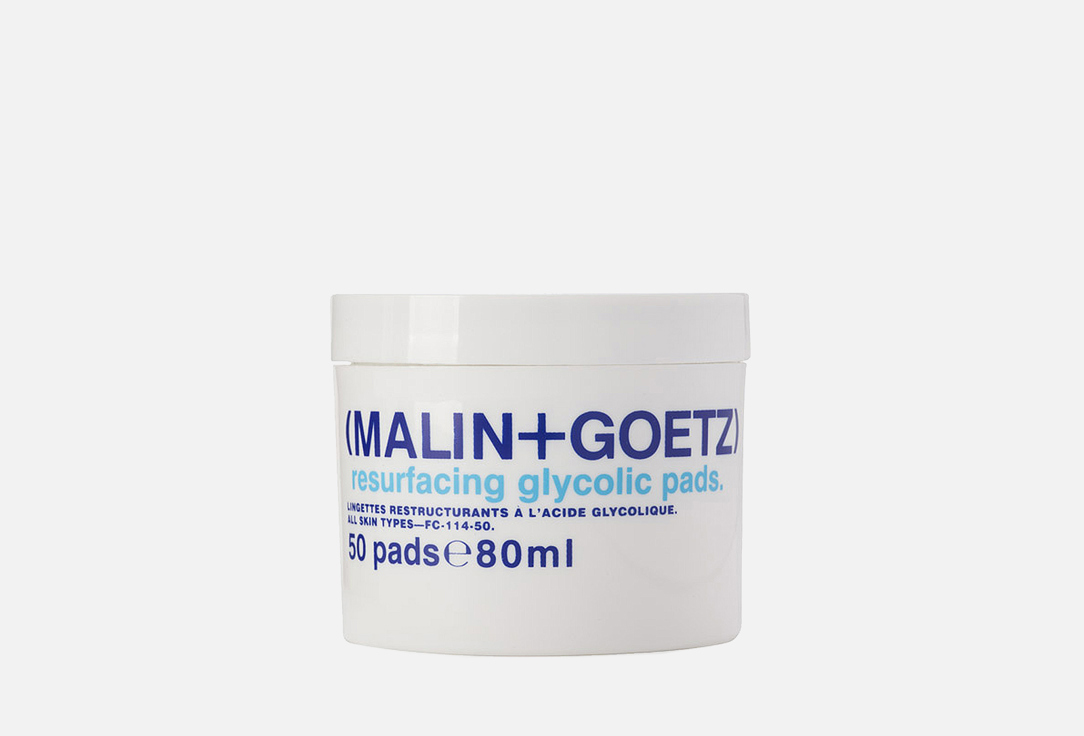 Диски для лица отшелушивающие  Malin+Goetz Resurfacing glycolic 