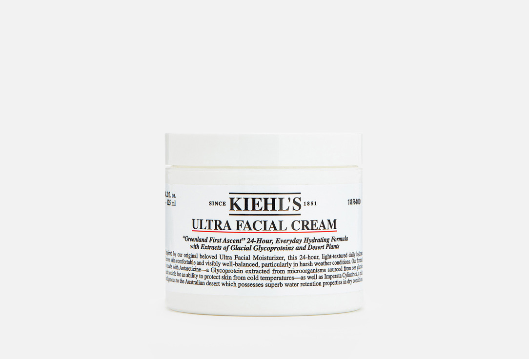 Увлажняющий крем для лица со скваланом, антарктицином и ледниковым гликопротеином для всех типов кожи Kiehl's Ultra Facial Cream 