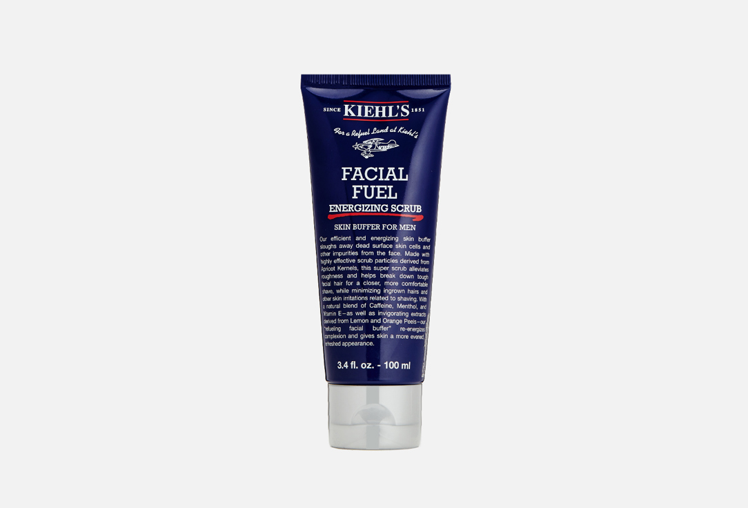 Мужской скраб для лица с кофеином, ментолом и абрикосовыми косточками для всех типов кожи Kiehl's Facial Fuel Energizing Scrub 