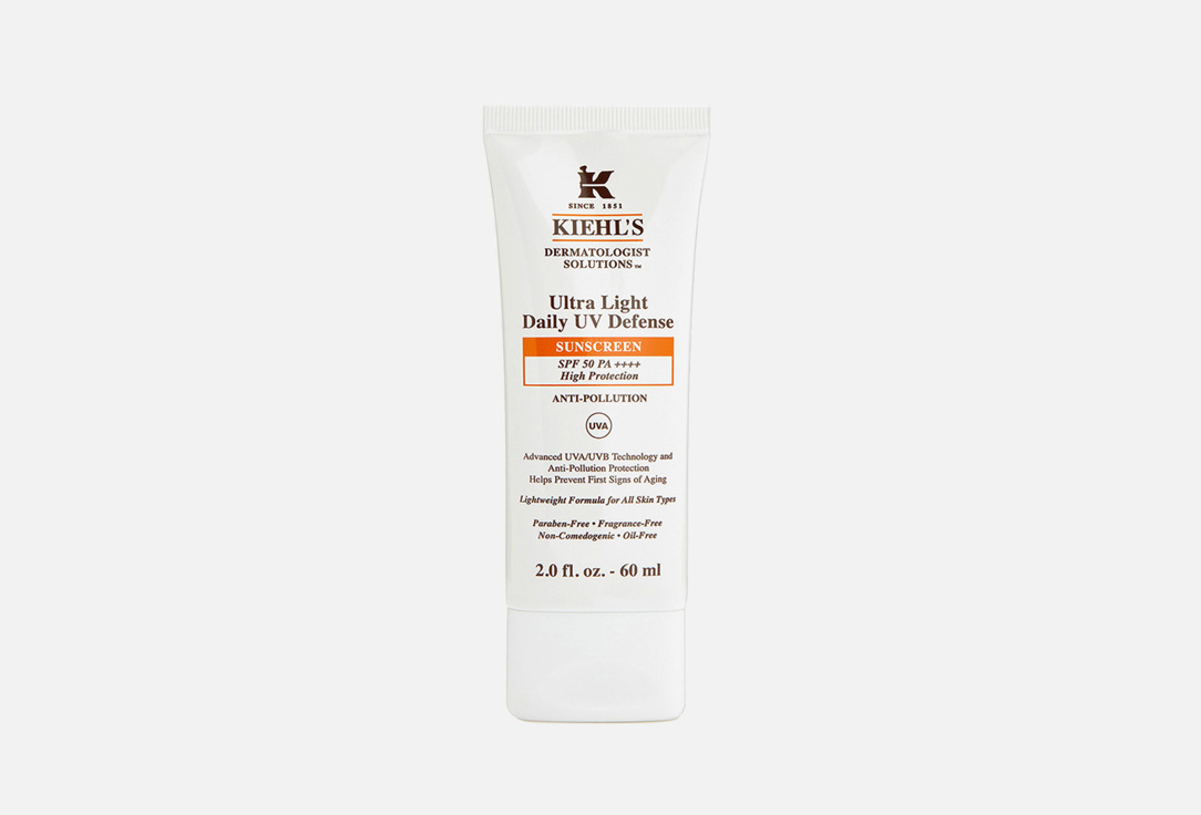 Солнцезащитный флюид с витамином E и SPF 50 против негативного воздействия окружающей среды для нормальной и жирной кожи Kiehl's Ultra Light Daily UV Defense Anti-Pollution SPF 50 PA+++ 