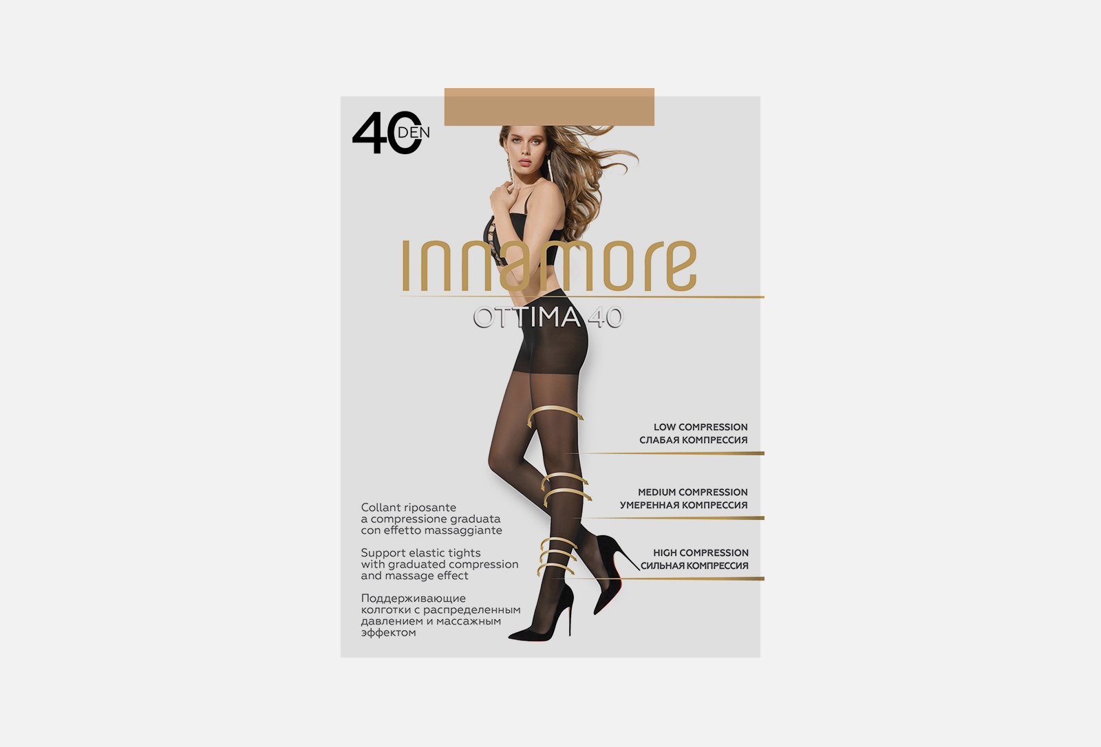 INNAMORE Колготки Ottima телесные 40 den 2 — купить в Москве