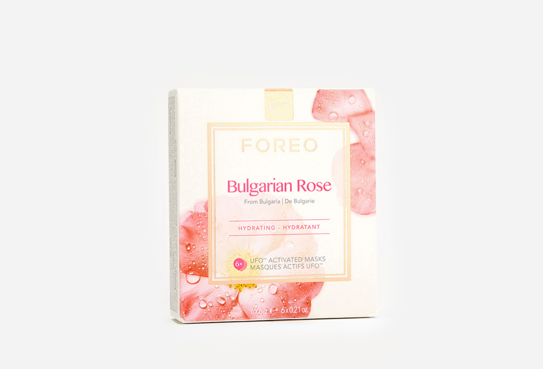 

Смарт-маска для лица с розовой водой для сухой кожи 6шт FOREO, Bulgarian Rose 6 шт