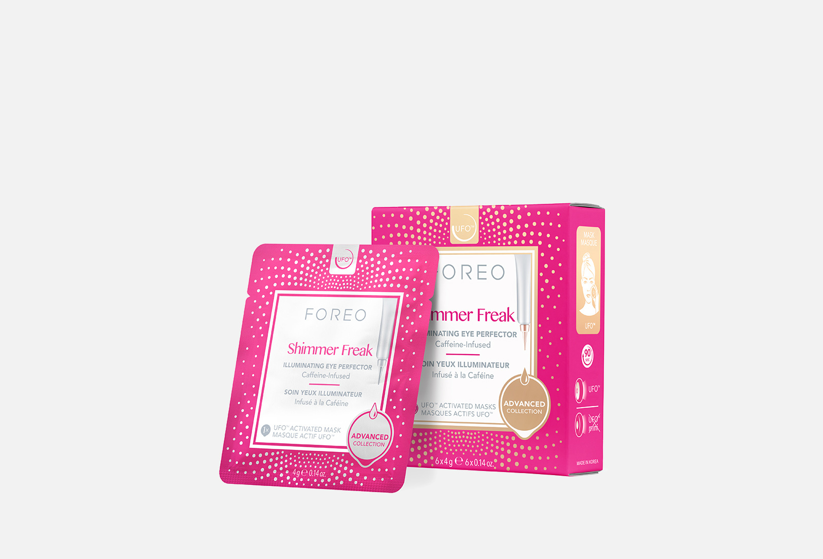 FOREO Освежающая маска для глаз UFO Shimmer Freak 6 шт — купить в Москве