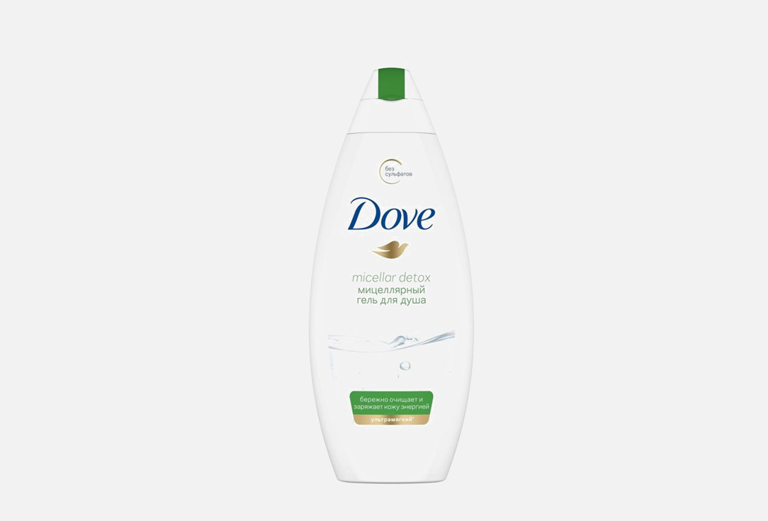 dove dove гель мицеллярный для снятия макияжа с маслами Гель для душа DOVE Мицеллярный детокс 250 мл