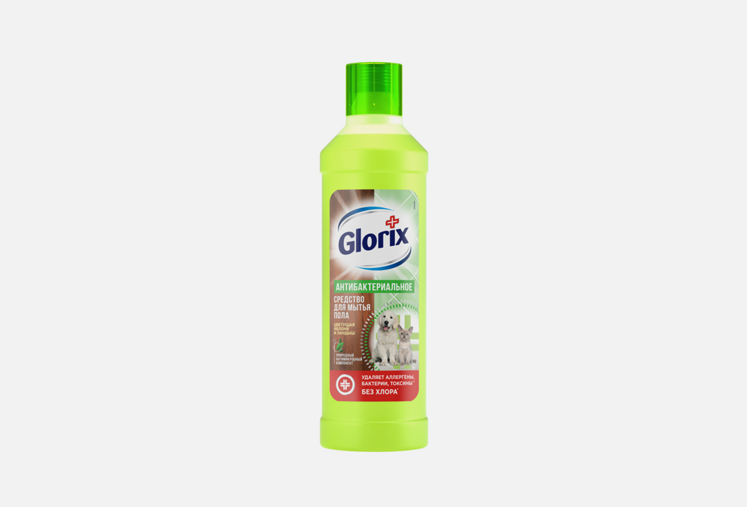 glorix чистящее средство для пола glorix цветущая яблоня и ландыш 1 л Средство для мытья пола GLORIX Цветущая яблоня и ландыш 1000 мл