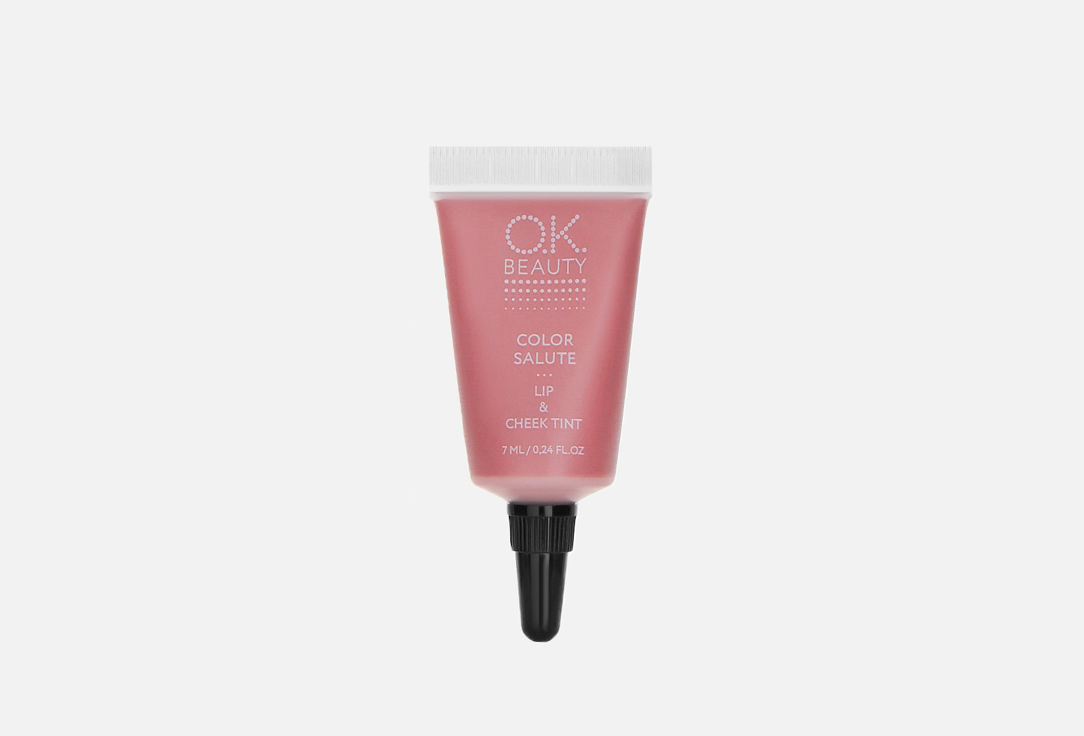 Изображение товара Кремовый тинт для губ и щек OK Beauty Color Salute, стойкий, 7 мл