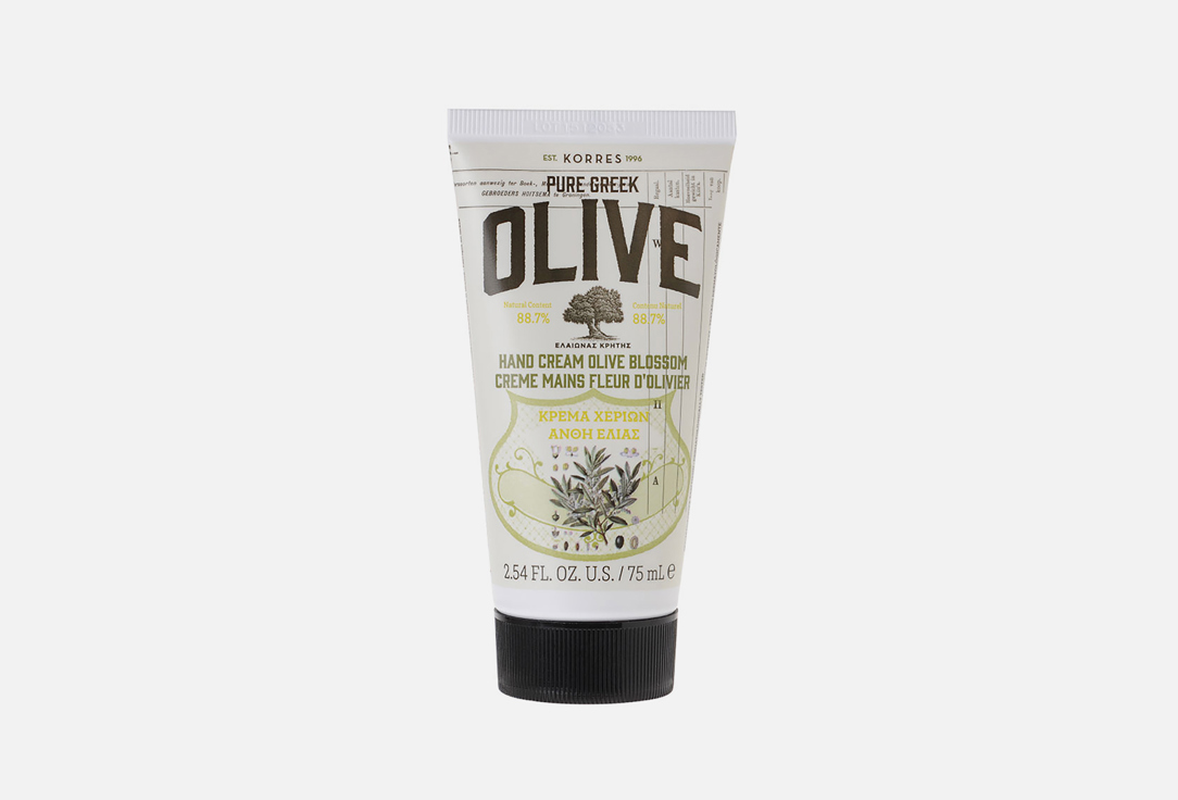 korres korres суперувлажняющий крем для тела жасмин Крем для рук KORRES Olive&Olive Blossom Hand Cream 75 мл