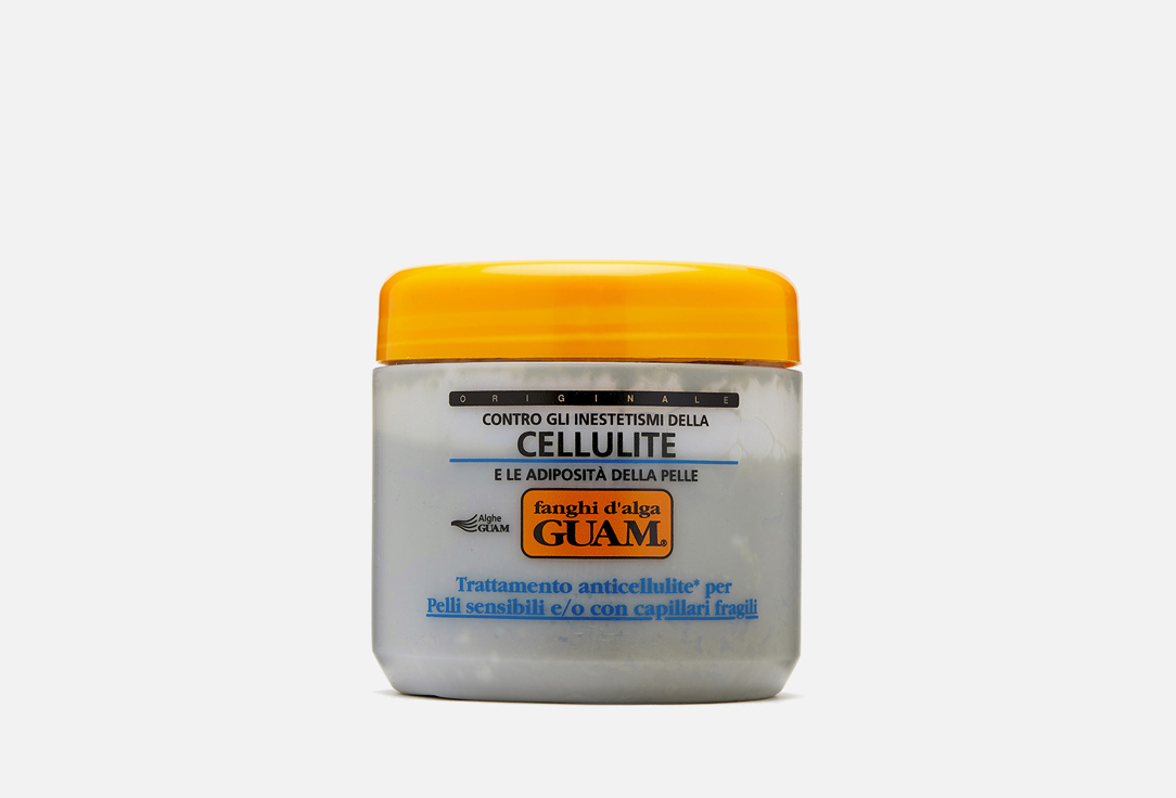 Маска антицеллюлитная для чувствительной кожи с хрупкими капиллярами GUAM Fanghi D’Alga 500 мл маска антицеллюлитная с охлаждающим эффектом fanghi d alga formula a freddo маска 500г