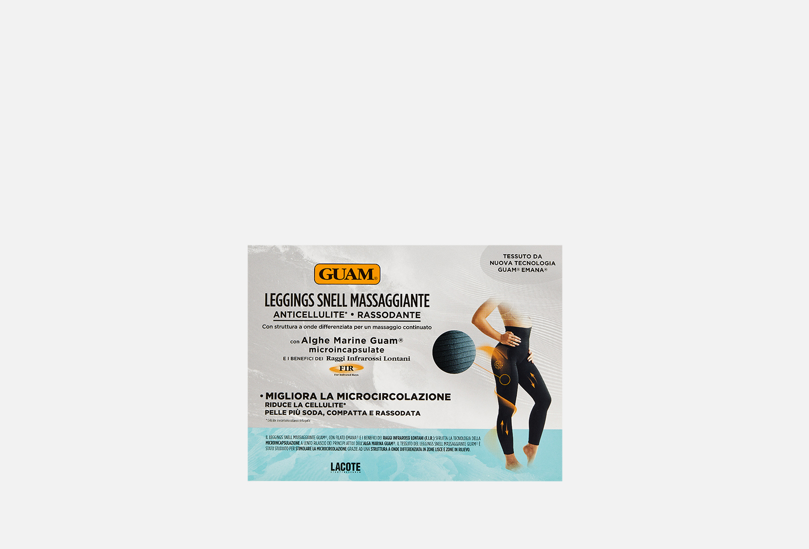 GUAM Легинсы с массажным эффектом LEGGINGS SNELL MASSAGGIANTE XS-S ...