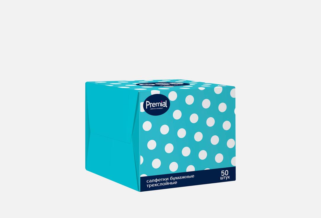 Изображение товара Бумажные салфетки Premial трехслойные, в коробке