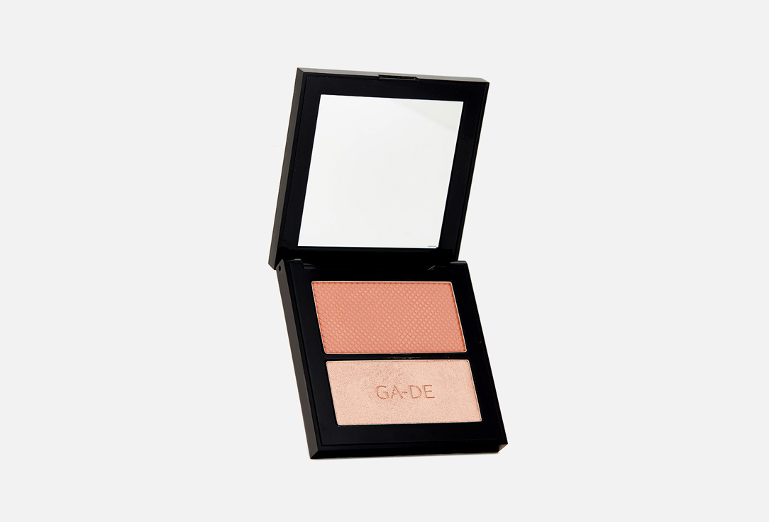 Изображение товара Румяна и хайлайтер Ga De Velveteen blush and shimmer duet компактный набор 2 в 1