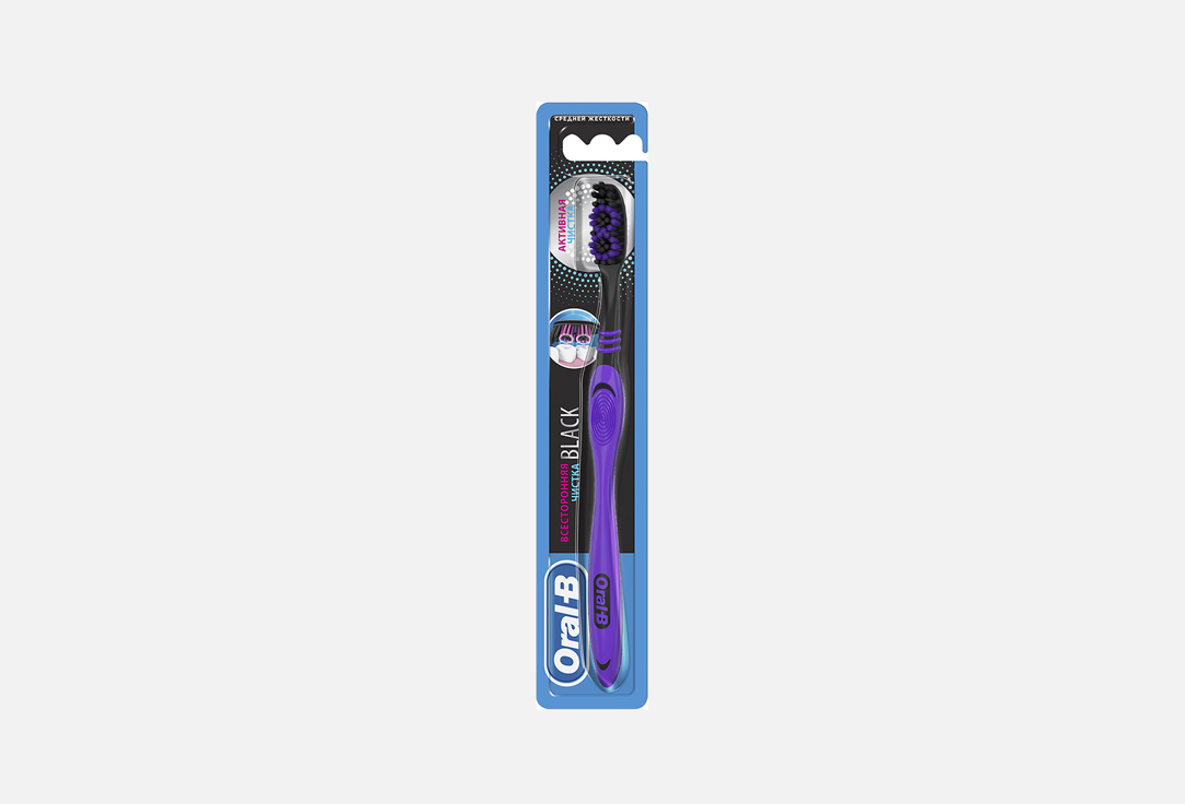 Зубная щетка (в ассортименте) ORAL-B Black 40 Medium 1 шт oral b toothbrushes battery powered medium multicolour