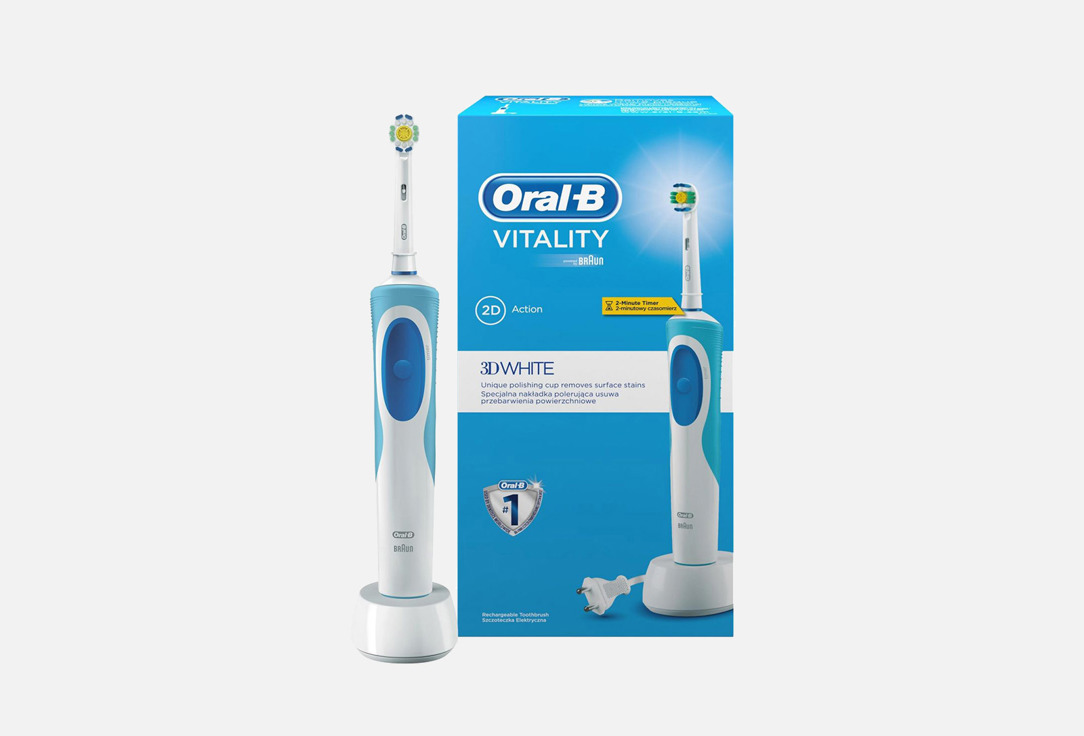 Электрическая зубная щетка ORAL-B Vitality 3D White oral b pro 3 электрическая зубная щетка 1 шт