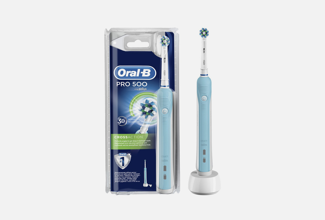электрическая зубная щетка ORAL-B PRO 1 - 500 1 шт смайл кэа зубная щетка д детей фиолетовая мягкая