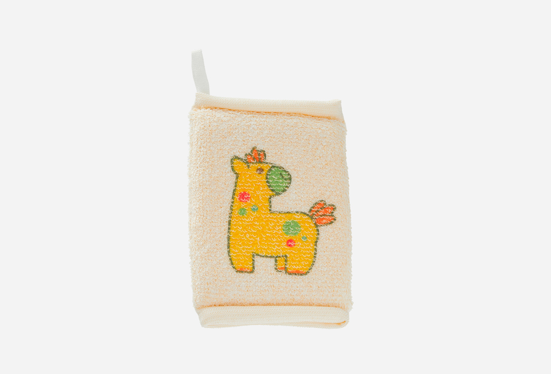 Изображение товара Мочалка-брикет детская (в ассортименте) VIVAL Bast children's briquette from cotton with drawing