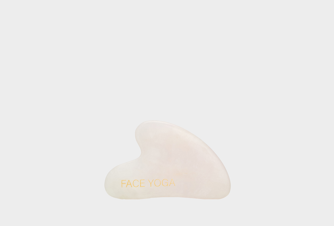 массажер для лица FACE YOGA Natural Rose Quartz Guasha 1 шт face yoga свеча практика mindfulness 50 мл face yoga свечи