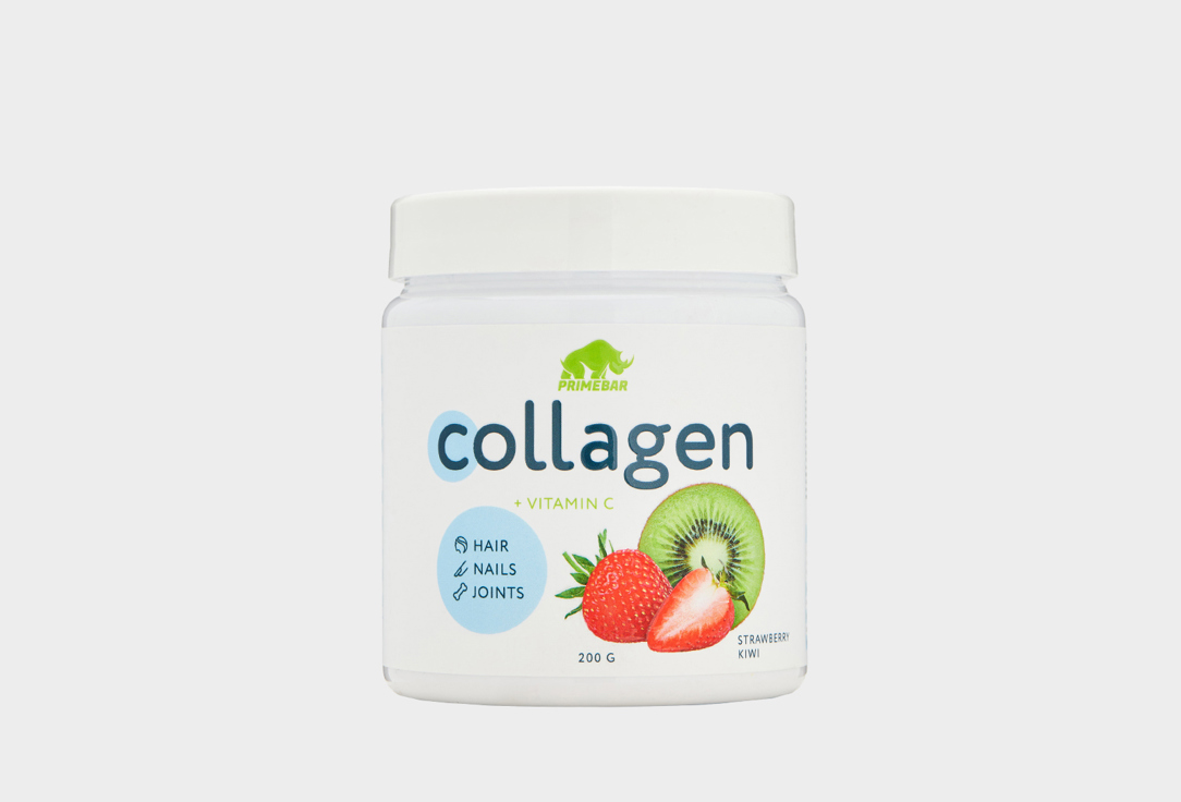 Коллаген со вкусом Клубника-киви PRIMEBAR COLLAGEN + vitamin C 200 г коллаген со вкусом тропический кактус primebar 200г