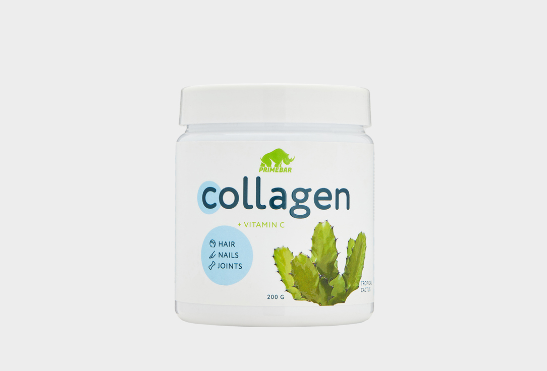 Коллаген со вкусом Тропический кактус PRIMEBAR COLLAGEN + Vitamin C 200 г коллаген со вкусом груши hardlabz collagen 300 гр