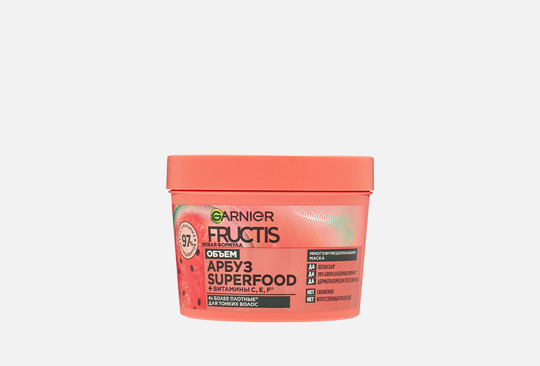 

Маска 3в1 для объема волос FRUCTIS, Superfood Арбуз 390 мл