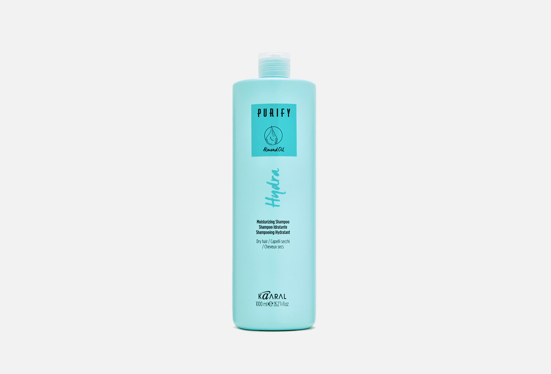 Увлажняющий шампунь для сухих волос KAARAL Purify Hydra Shampoo 1000 мл kaaral антижелтый шампунь для волос 1000 мл kaaral blonde elevation